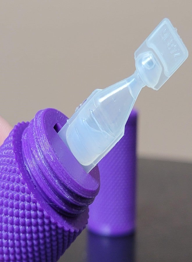 Znet3D Eye Drop Vial Holder & Pocket Carry Case - Holds One (1) Single-Use Eye Drop Vial - Great for carring in Pocket, Purse/Clutch, School Bag - Znet3D (Purple) - Image 4